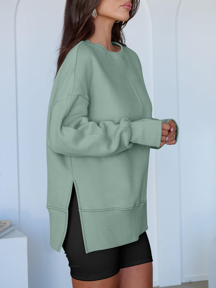 ANRABESS Oversized Sweatshirts for Women Thumbhole Long Sleeve Hoodies Shirts Fall Side Slit Pullover Fashion Top Teen Y2k Outfits
