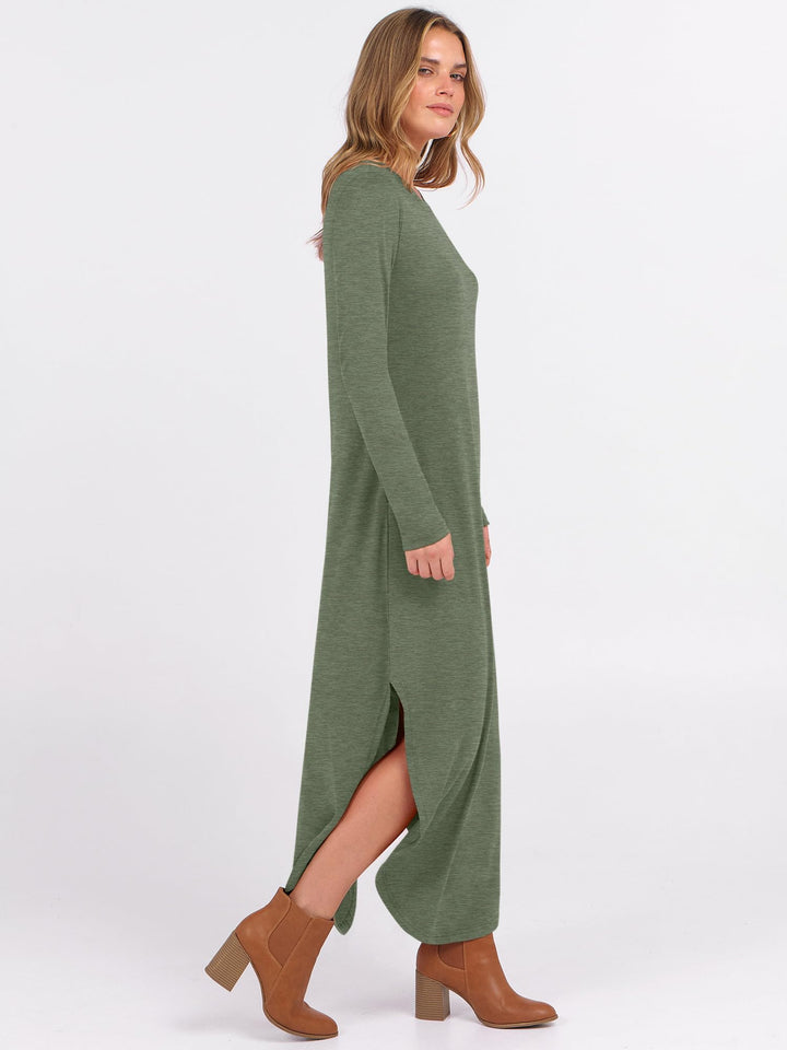ANRABESS Casual Loose Maxi Dress for Travel with Pockets