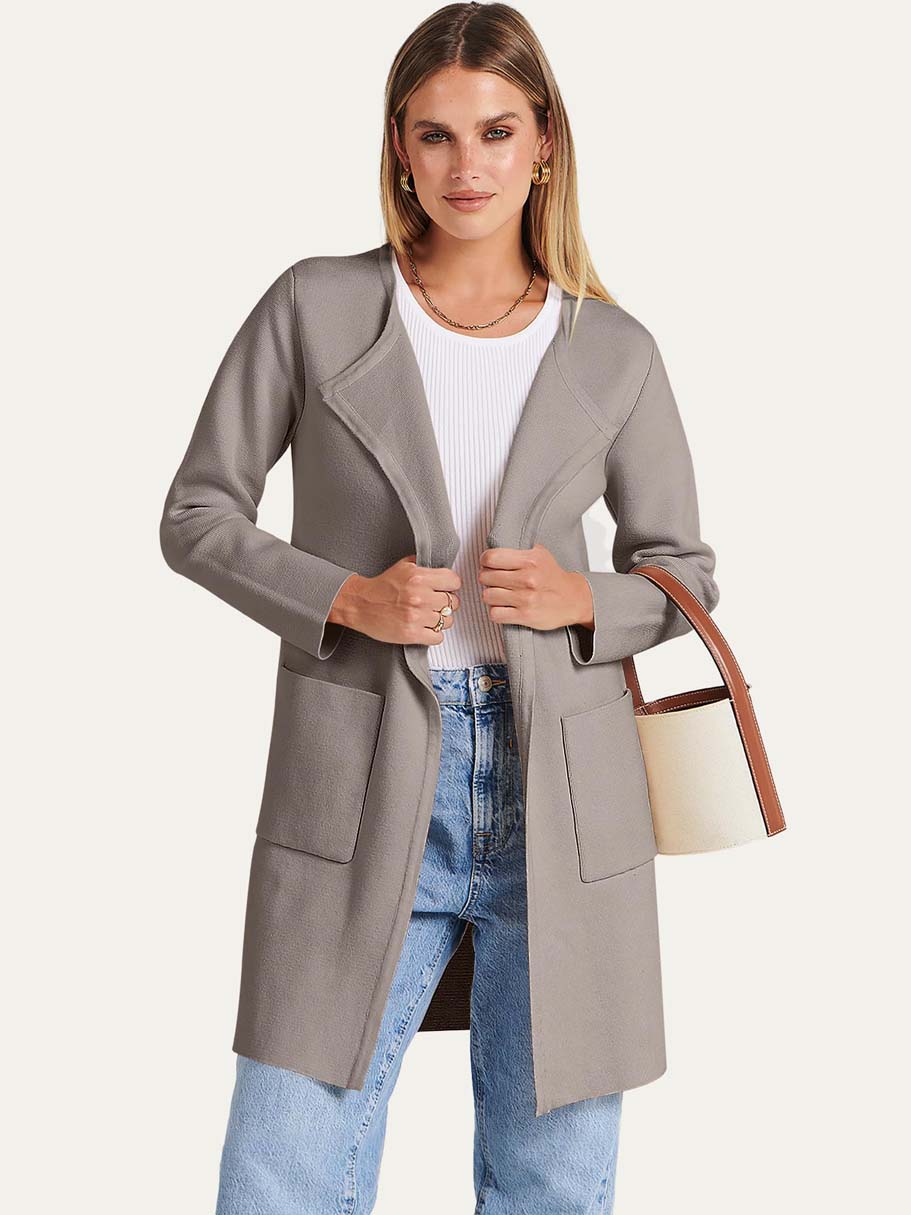 ANRABESS Womens Cardigan Sweater Open Front Knit Long Coatigan Dressy Casual Jacket Coat 2026 Fall Outfits Classy Clothes