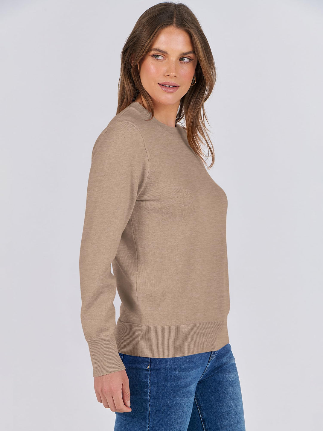 ANRABESS Women's Lightweight Crewneck Loose Sweater