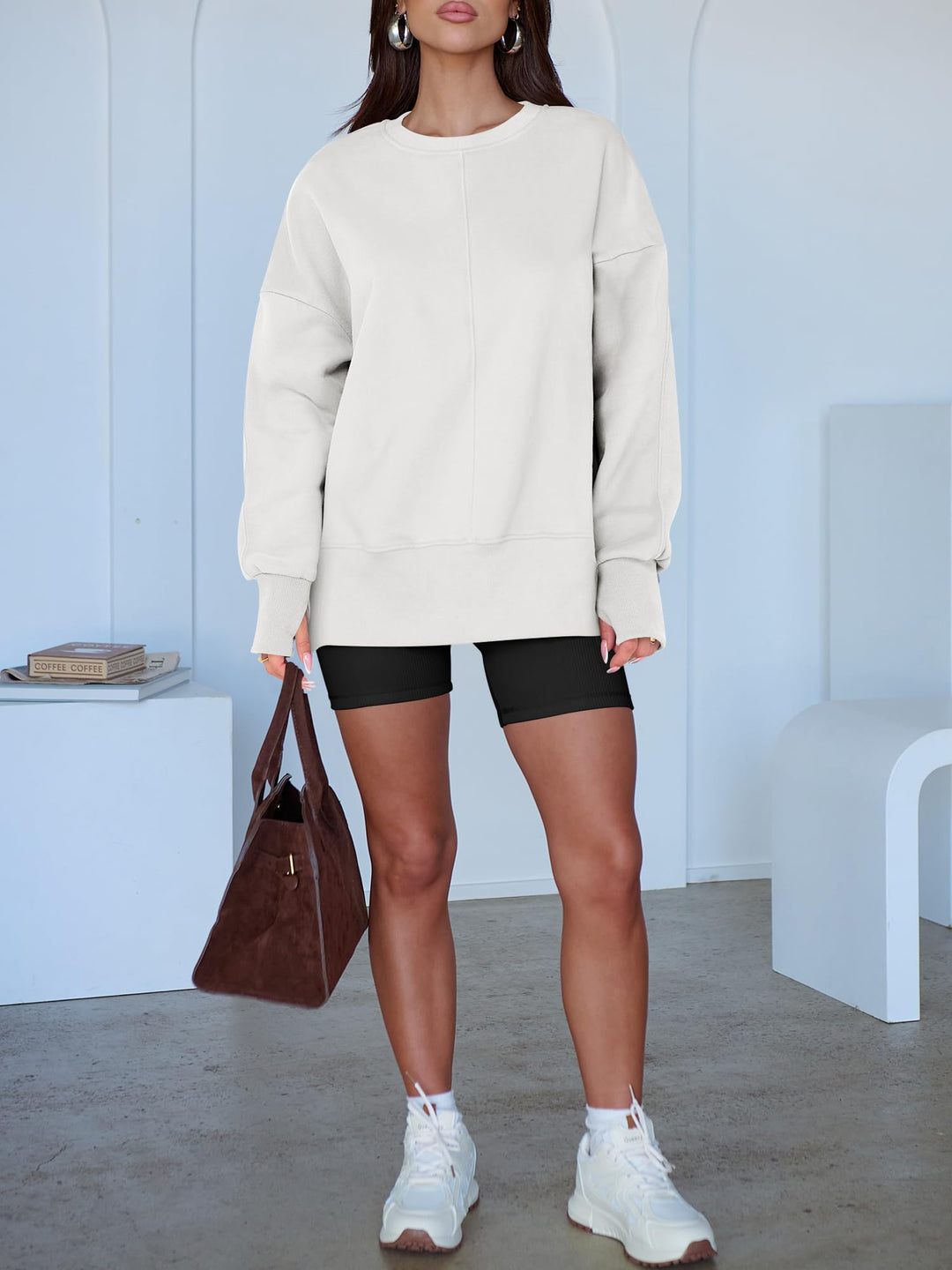 ANRABESS Oversized Sweatshirts for Women Thumbhole Long Sleeve Hoodies Shirts Fall Side Slit Pullover Fashion Top Teen Y2k Outfits