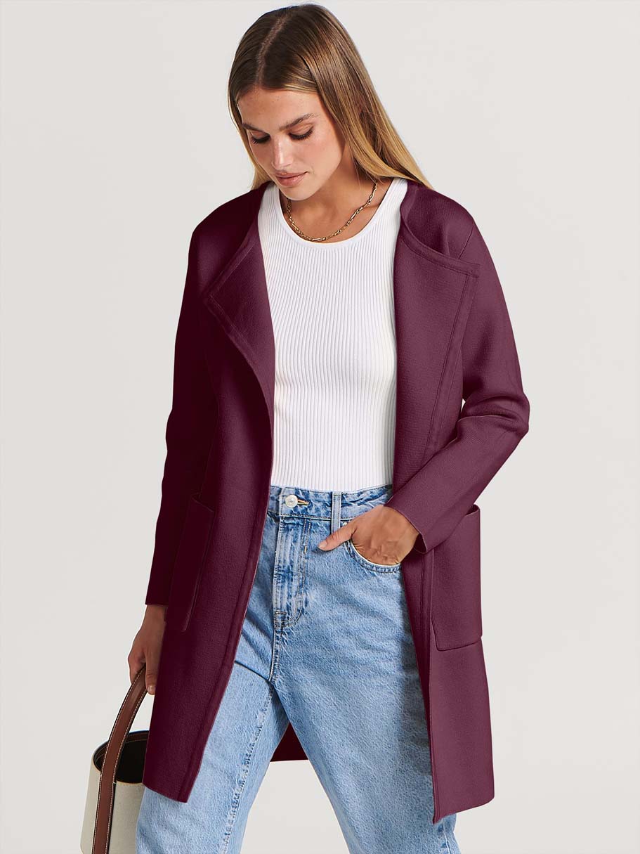 ANRABESS Womens Cardigan Sweater Open Front Knit Long Coatigan Dressy Casual Jacket Coat 2026 Fall Outfits Classy Clothes
