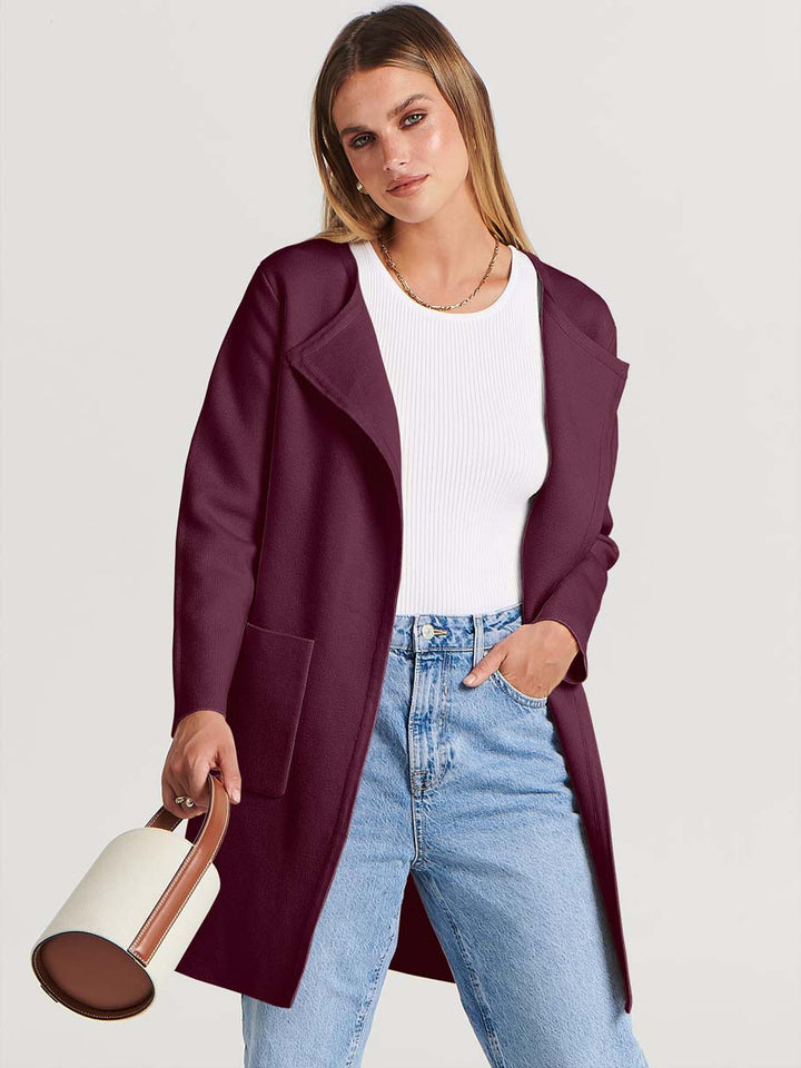 ANRABESS Womens Cardigan Sweater Open Front Knit Long Coatigan Dressy Casual Jacket Coat 2026 Fall Outfits Classy Clothes