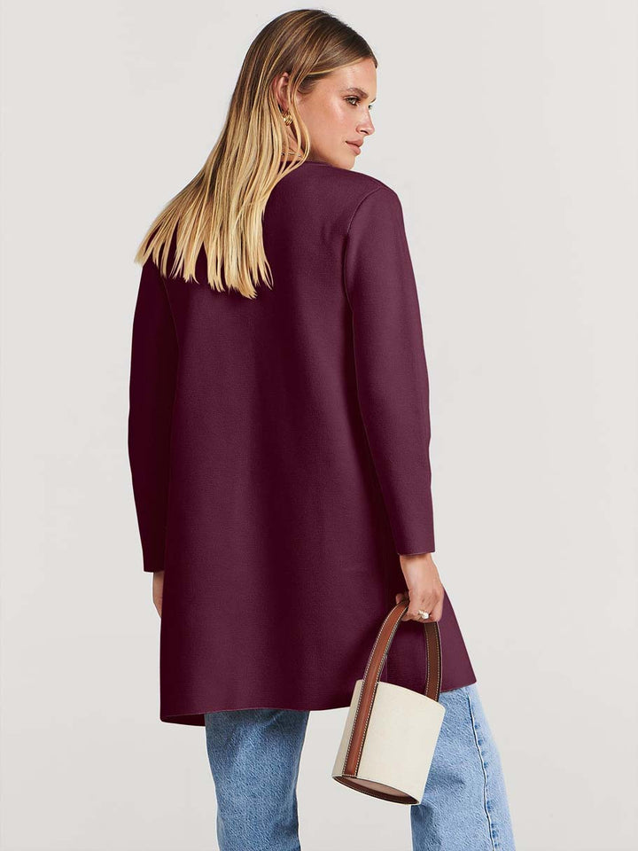 ANRABESS Womens Cardigan Sweater Open Front Knit Long Coatigan Dressy Casual Jacket Coat 2026 Fall Outfits Classy Clothes