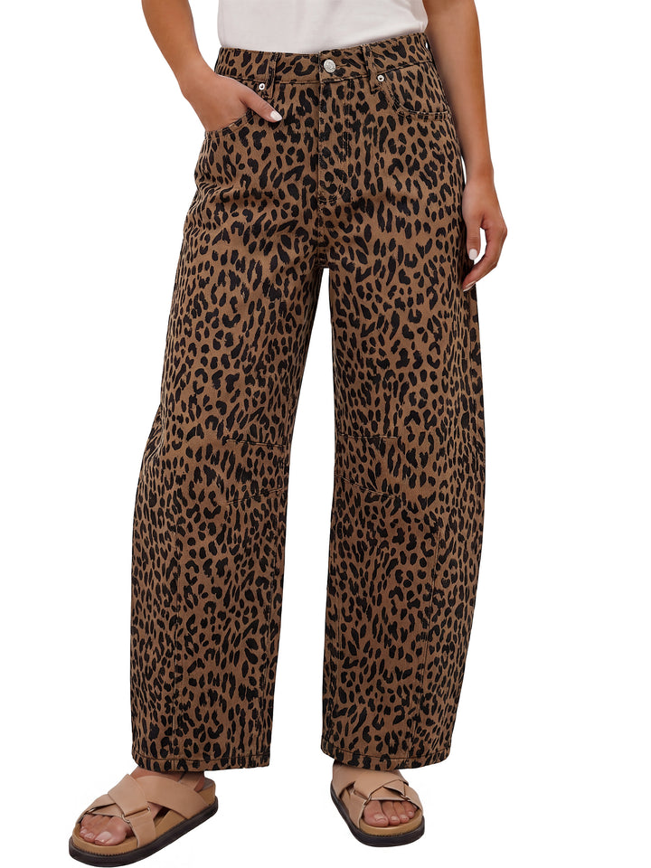 ANRABESS Women’s Barrel Jeans ，Mid Rise Wide Leg Denim Pants，Casual Baggy Relaxed Fit，Y2K Streetwear Boyfriend Ankle Length