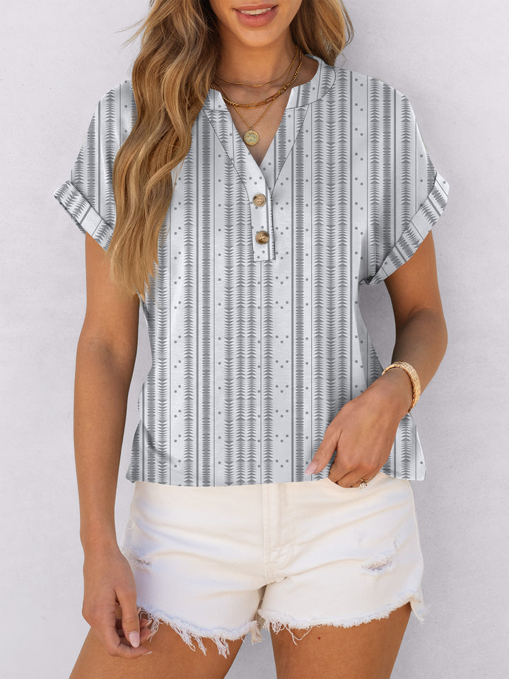 ANRABESS Womens Short Sleeve Henley Tops V Neck Dressy Casual Blouses Summer Trendy Tee Shirts 2026 Vacation Fashion Clothes