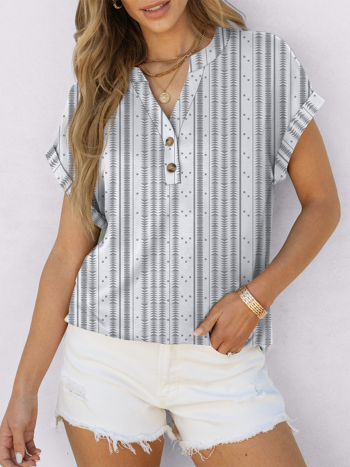 ANRABESS Womens Short Sleeve Henley Tops V Neck Dressy Casual Blouses Summer Trendy Tee Shirts 2026 Vacation Fashion Clothes