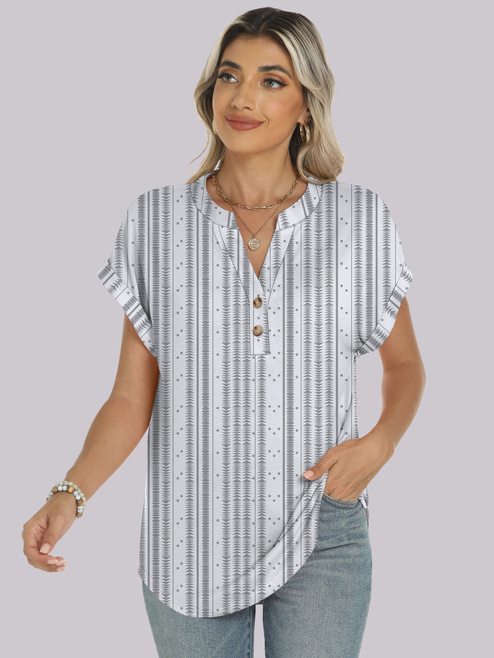 ANRABESS Womens Short Sleeve Henley Tops V Neck Dressy Casual Blouses Summer Trendy Tee Shirts 2026 Vacation Fashion Clothes