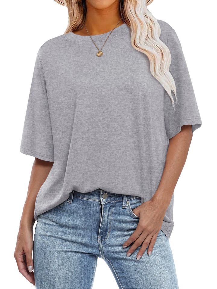 ANRABESS Womens Oversized T Shirts for Women Short Sleeve Summer Tops Crew Neck Loose Fit Casual Basic Tees Shirts Trendy Fashion Clothes