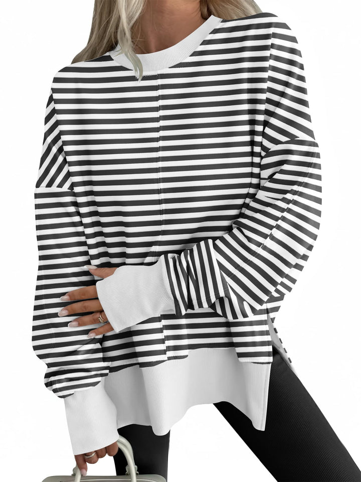 ANRABESS Oversized Sweatshirts for Women Thumbhole Long Sleeve Hoodies Shirts Fall Side Slit Pullover Fashion Top Teen Y2k Outfits