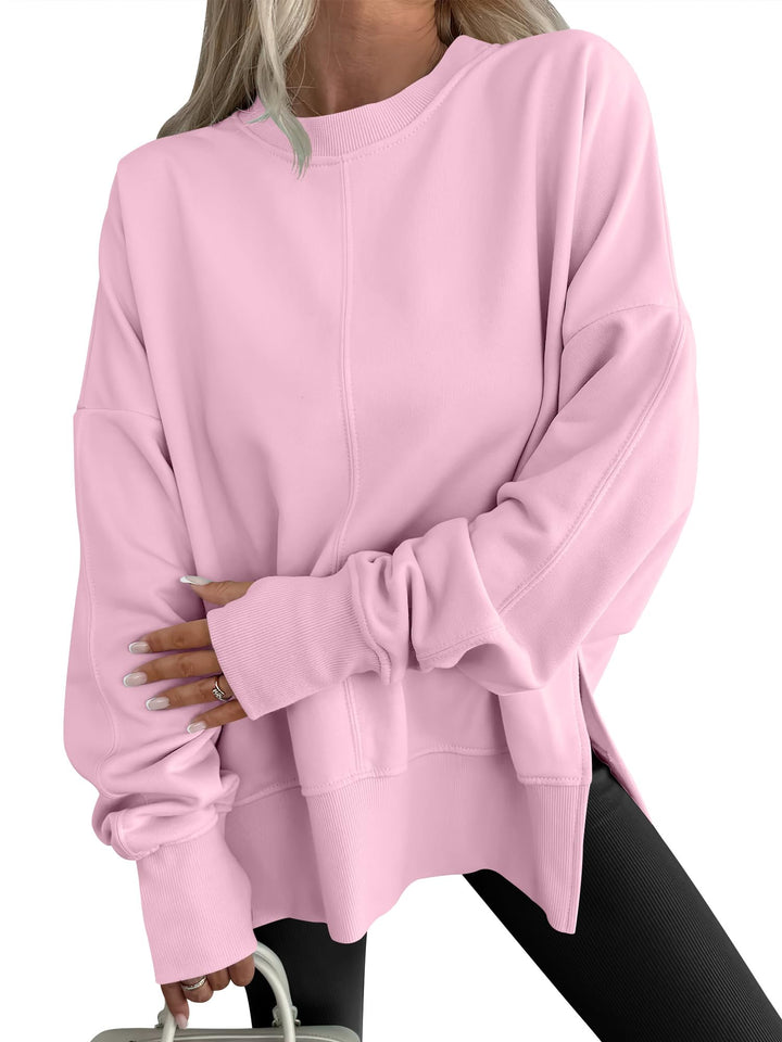 ANRABESS Oversized Sweatshirts for Women Thumbhole Long Sleeve Hoodies Shirts Fall Side Slit Pullover Fashion Top Teen Y2k Outfits