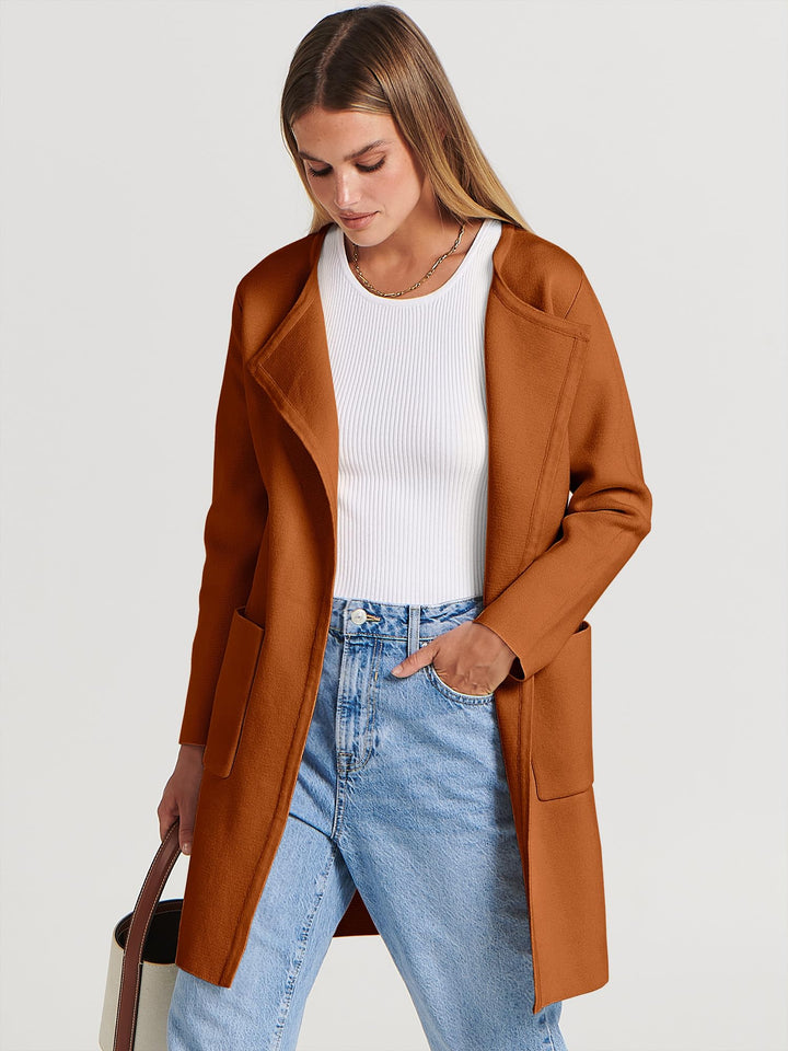 ANRABESS Womens Cardigan Sweater Open Front Knit Long Coatigan Dressy Casual Jacket Coat 2026 Fall Outfits Classy Clothes