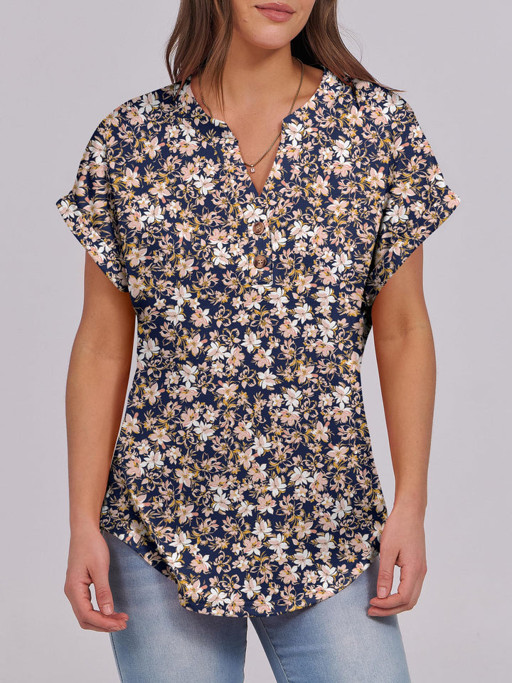 ANRABESS Womens Short Sleeve Henley Tops V Neck Dressy Casual Blouses Summer Trendy Tee Shirts 2026 Vacation Fashion Clothes