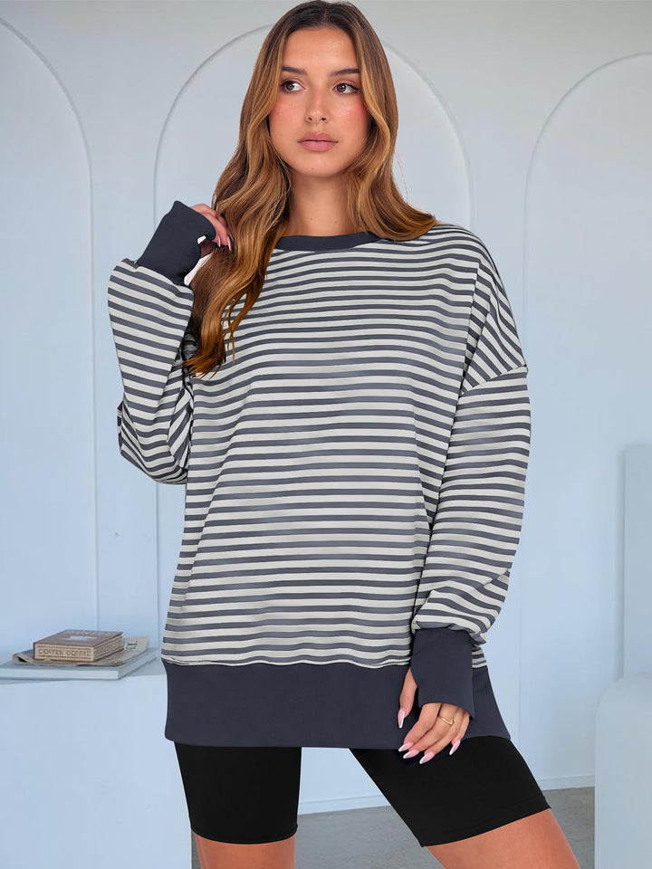 ANRABESS Oversized Sweatshirts for Women Thumbhole Long Sleeve Hoodies Shirts Fall Side Slit Pullover Fashion Top Teen Y2k Outfits