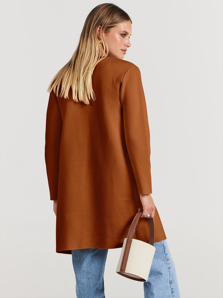 ANRABESS Womens Cardigan Sweater Open Front Knit Long Coatigan Dressy Casual Jacket Coat 2026 Fall Outfits Classy Clothes
