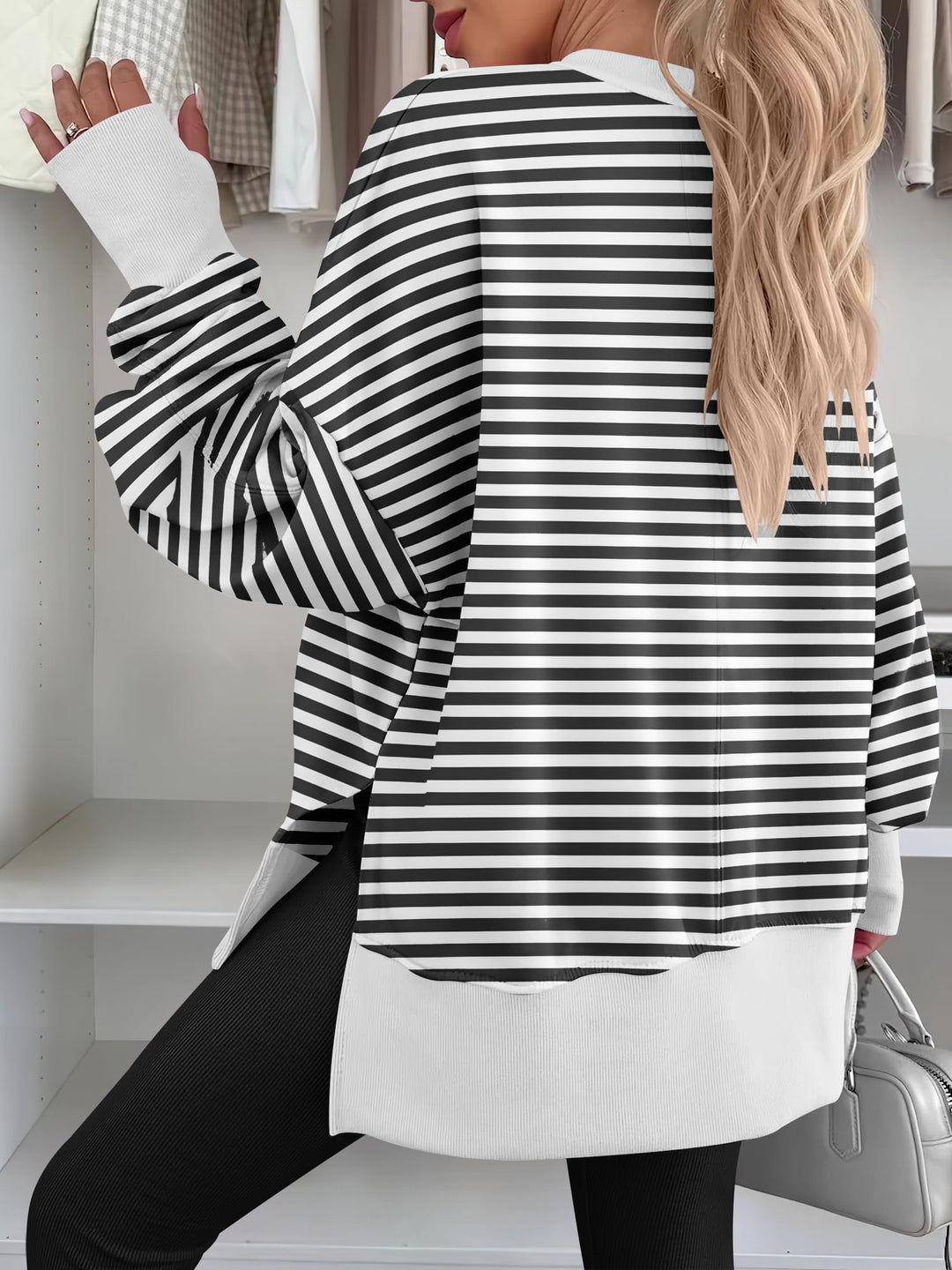 ANRABESS Oversized Sweatshirts for Women Thumbhole Long Sleeve Hoodies Shirts Fall Side Slit Pullover Fashion Top Teen Y2k Outfits