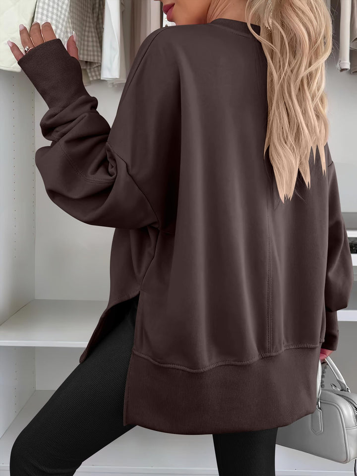 ANRABESS Oversized Sweatshirts for Women Thumbhole Long Sleeve Hoodies Shirts Fall Side Slit Pullover Fashion Top Teen Y2k Outfits