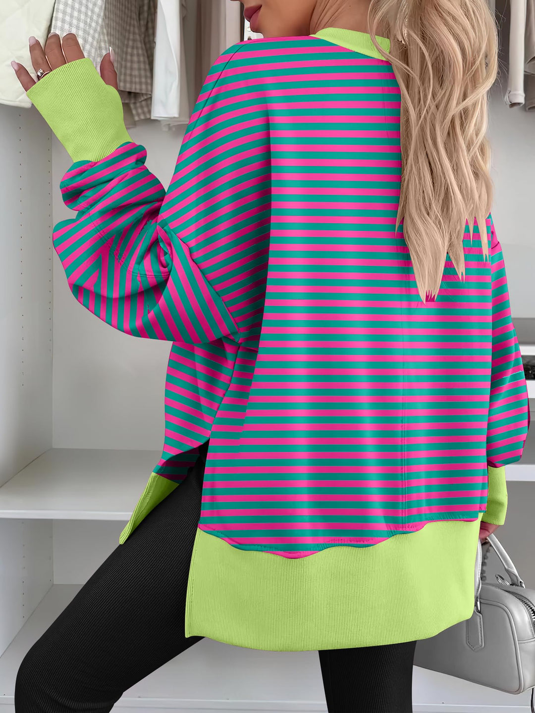 ANRABESS Oversized Sweatshirts for Women Thumbhole Long Sleeve Hoodies Shirts Fall Side Slit Pullover Fashion Top Teen Y2k Outfits