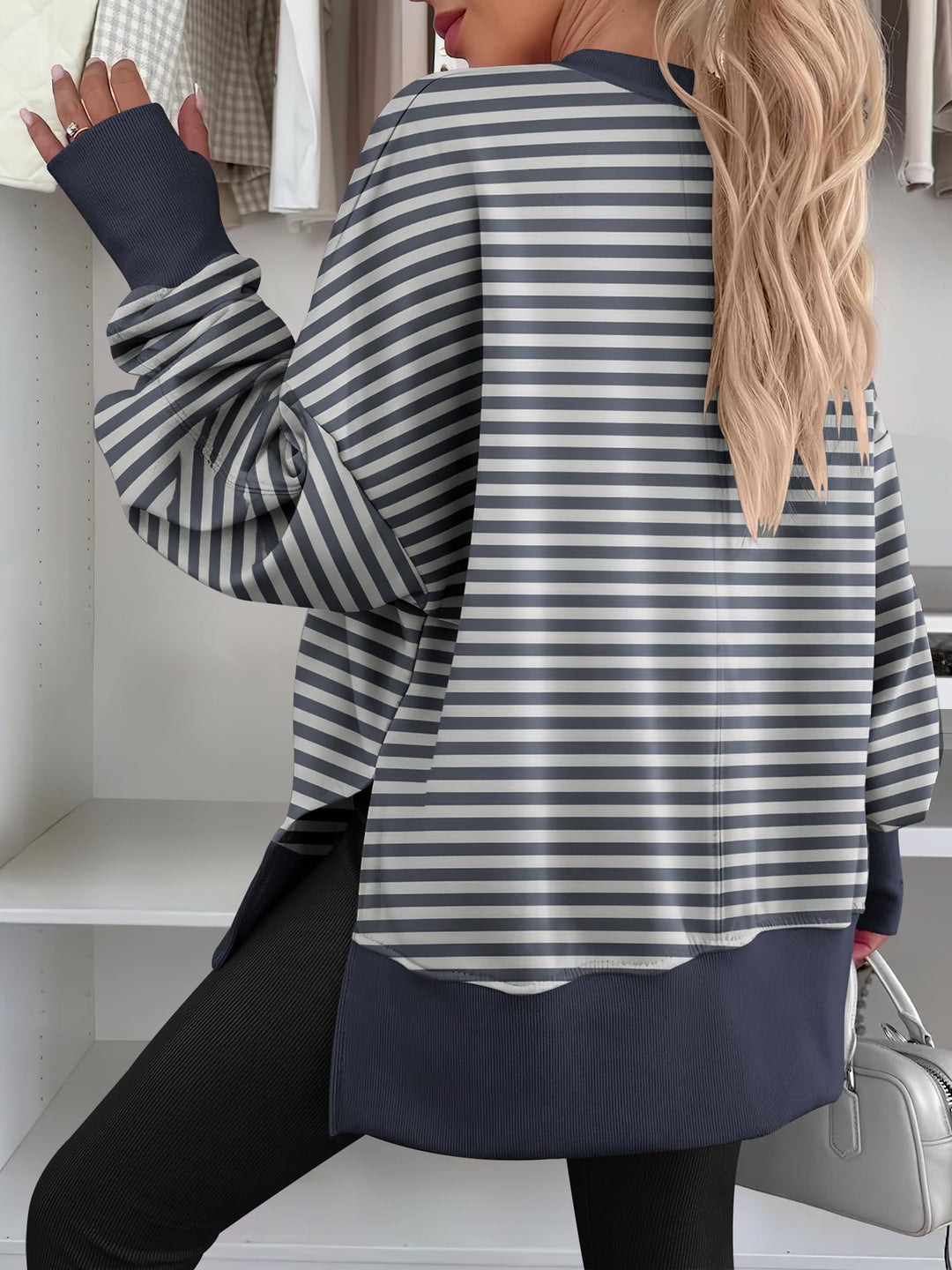 ANRABESS Oversized Sweatshirts for Women Thumbhole Long Sleeve Hoodies Shirts Fall Side Slit Pullover Fashion Top Teen Y2k Outfits