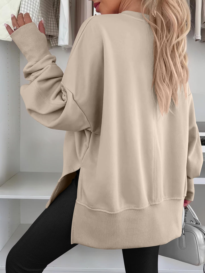 ANRABESS Oversized Sweatshirts for Women Thumbhole Long Sleeve Hoodies Shirts Fall Side Slit Pullover Fashion Top Teen Y2k Outfits