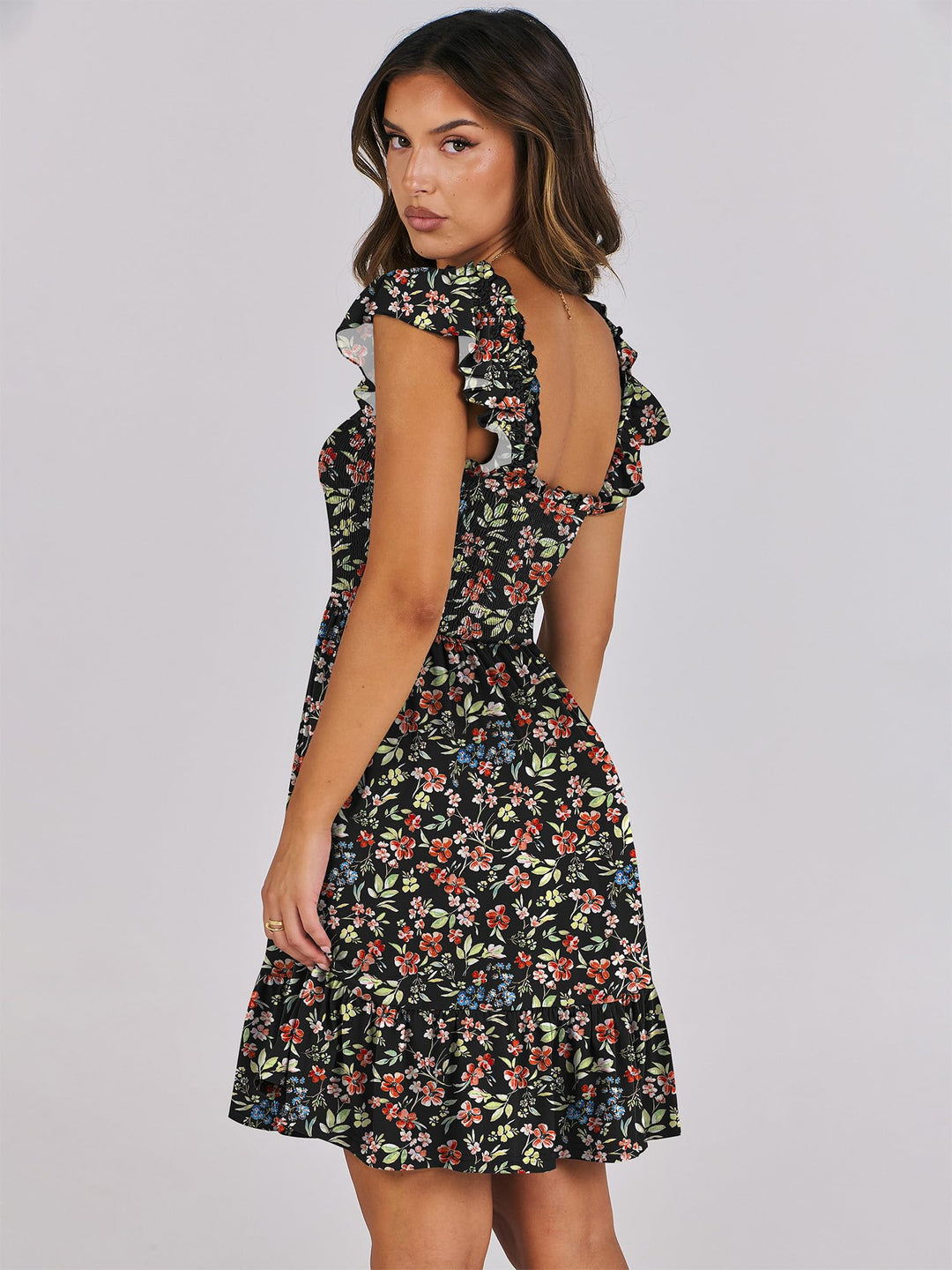 ANRABESS Boho Sleeveless Square Neck Beach Dress