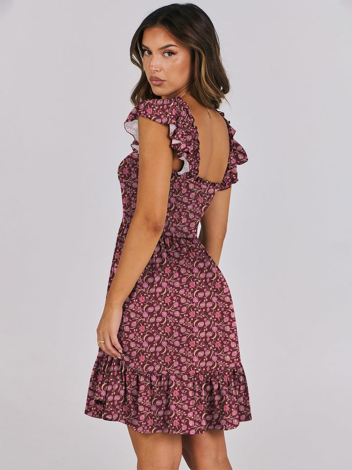 ANRABESS Boho Sleeveless Square Neck Beach Dress