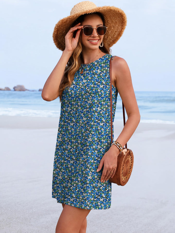 ANRABESS Swimsuit Coverup for Women Beach Cover Up 2026 Summer Dresses Loose Eyelet Sleeveless Bathing Suit Cover Ups for Swimwear Vacation Sundresses Tank Dresses