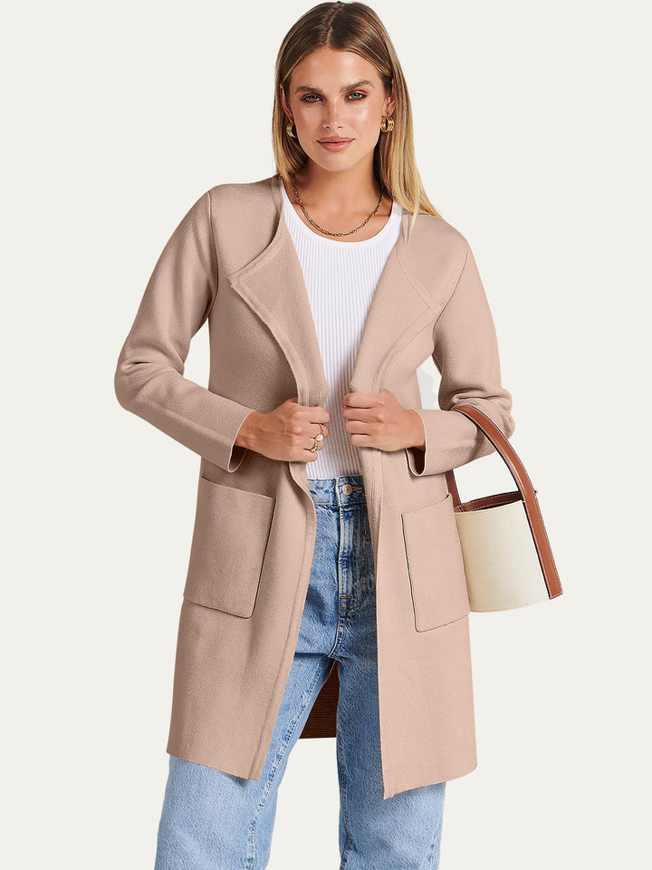 ANRABESS Womens Cardigan Sweater Open Front Knit Long Coatigan Dressy Casual Jacket Coat 2026 Fall Outfits Classy Clothes