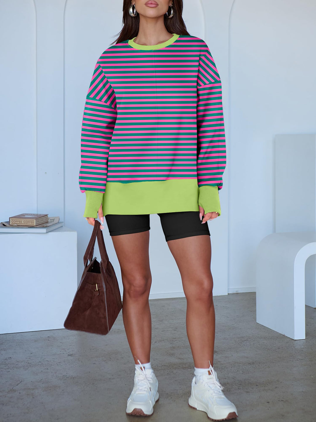 ANRABESS Oversized Sweatshirts for Women Thumbhole Long Sleeve Hoodies Shirts Fall Side Slit Pullover Fashion Top Teen Y2k Outfits