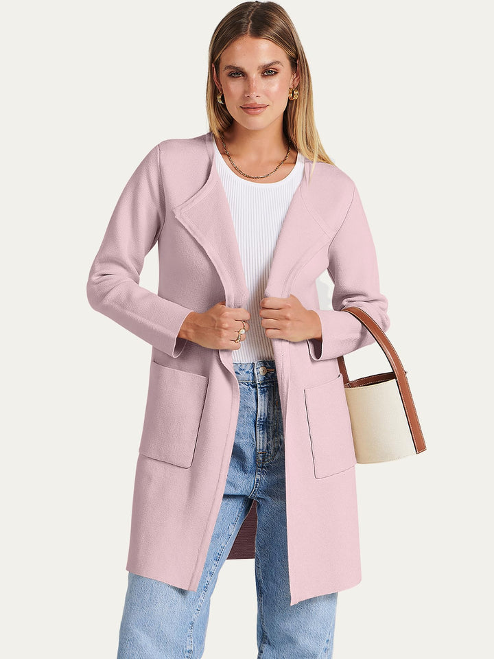 ANRABESS Womens Cardigan Sweater Open Front Knit Long Coatigan Dressy Casual Jacket Coat 2026 Fall Outfits Classy Clothes