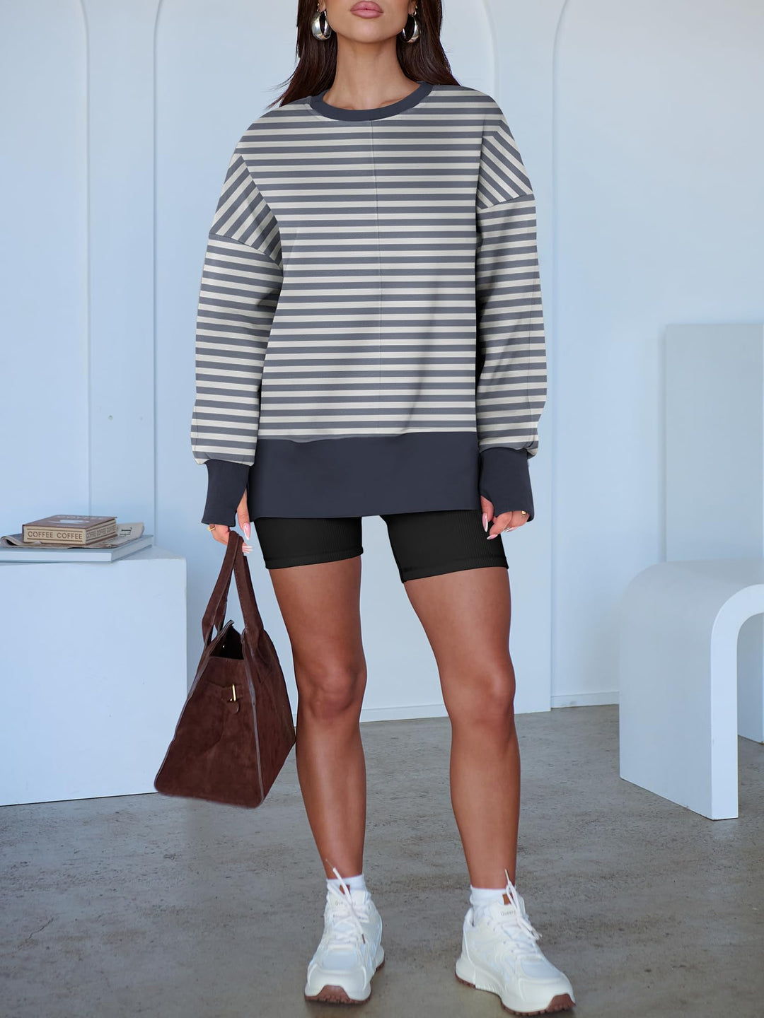 ANRABESS Oversized Sweatshirts for Women Thumbhole Long Sleeve Hoodies Shirts Fall Side Slit Pullover Fashion Top Teen Y2k Outfits