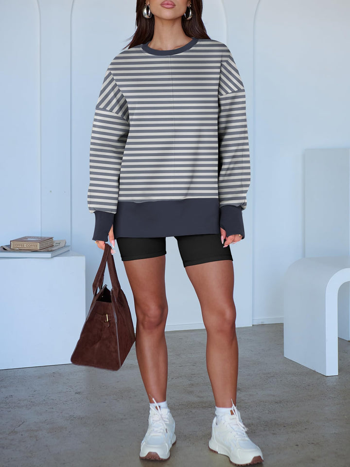 ANRABESS Oversized Sweatshirts for Women Thumbhole Long Sleeve Hoodies Shirts Fall Side Slit Pullover Fashion Top Teen Y2k Outfits