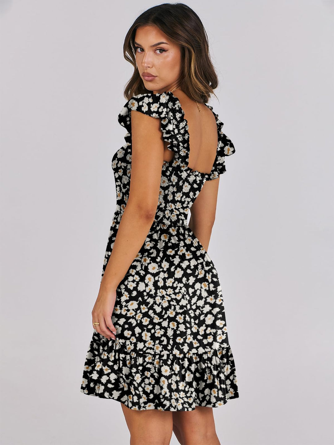 ANRABESS Boho Sleeveless Square Neck Beach Dress