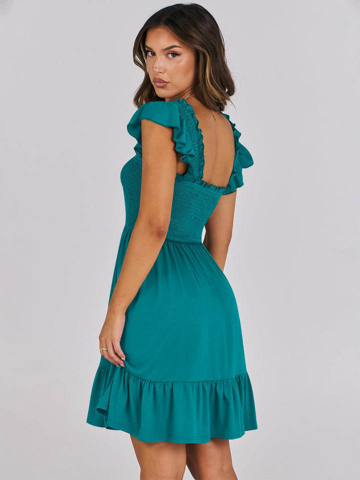 ANRABESS Boho Sleeveless Square Neck Beach Dress