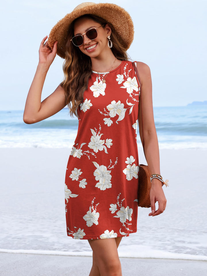 ANRABESS Swimsuit Coverup for Women Beach Cover Up 2026 Summer Dresses Loose Eyelet Sleeveless Bathing Suit Cover Ups for Swimwear Vacation Sundresses Tank Dresses