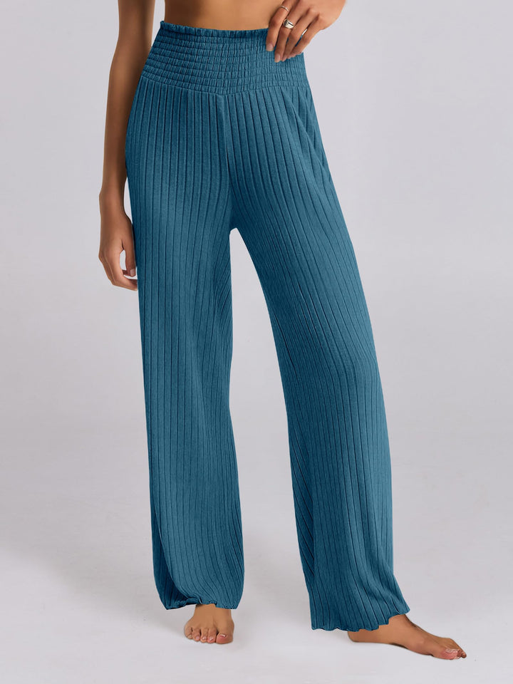 ANRABESS Women 2 Piece Lounge Pajamas Sets Casual Ribbed Knit Long Sleeve Top Pants Matching Set 2026 Fall Outfits Clothes