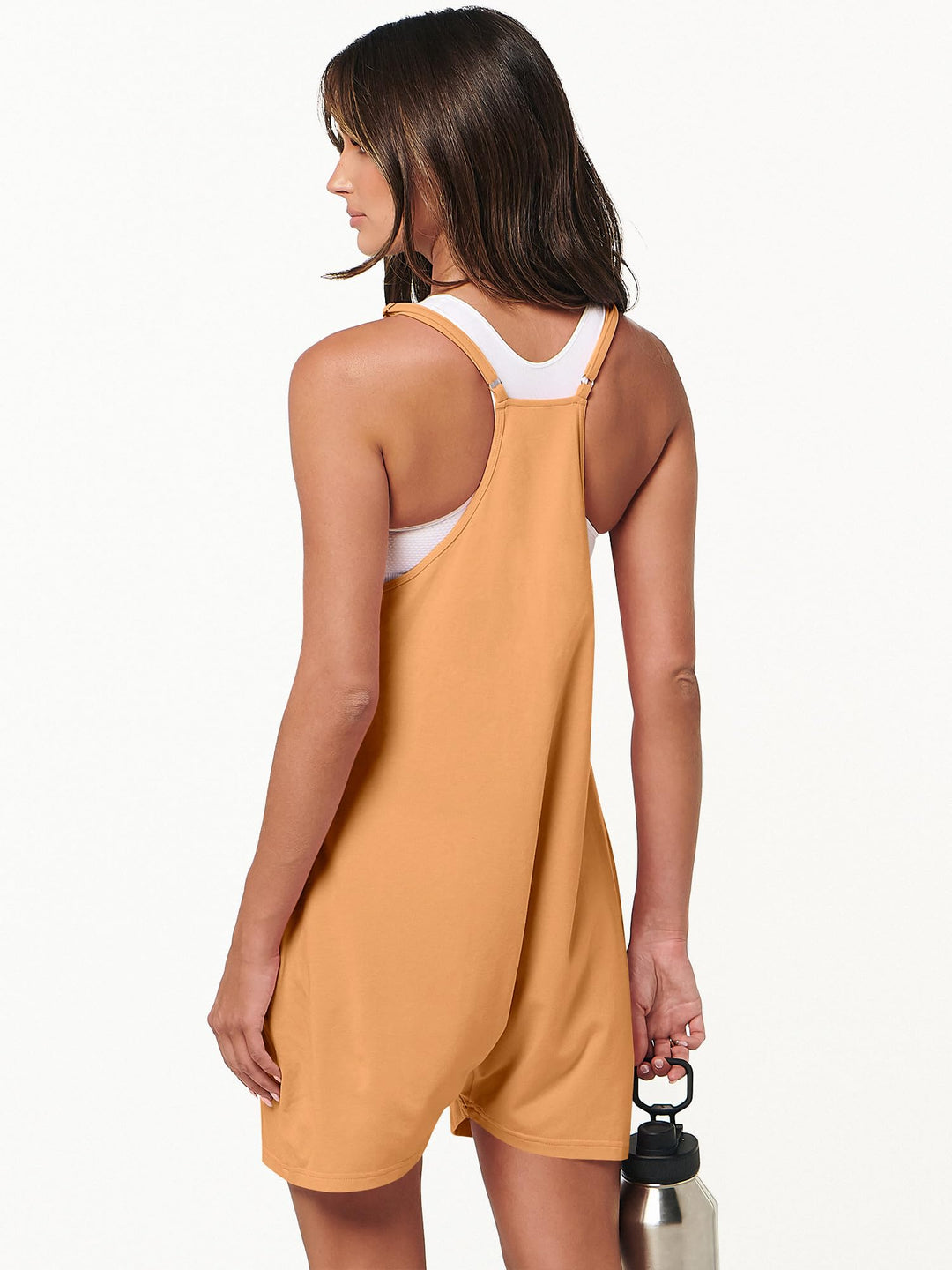 ANRABESS Summer Jumpsuits for Women 2026 Casual Adjustable Spaghetti Strap Rompers for Women Outfits Sleeveless Loose Shorts Overalls with Pockets