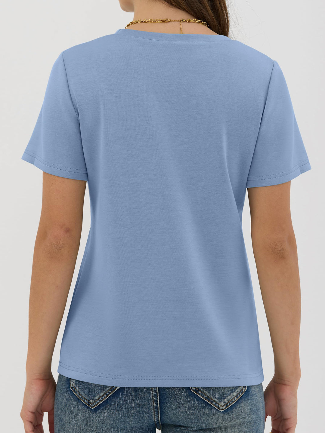 ANRABESS Summer T Shirts for Women, Round Neck Short Sleeve Tops for Women 2026 WrinkleFree Comfy Tshirt Basic Tee Casual Workout Tops Vacation Outfits