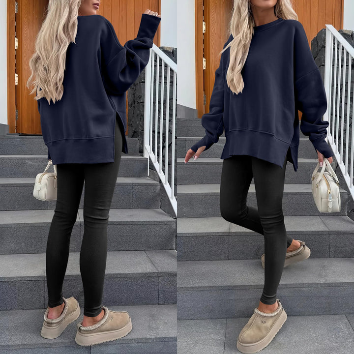 ANRABESS Oversized Sweatshirts for Women Thumbhole Long Sleeve Hoodies Shirts Fall Side Slit Pullover Fashion Top Teen Y2k Outfits