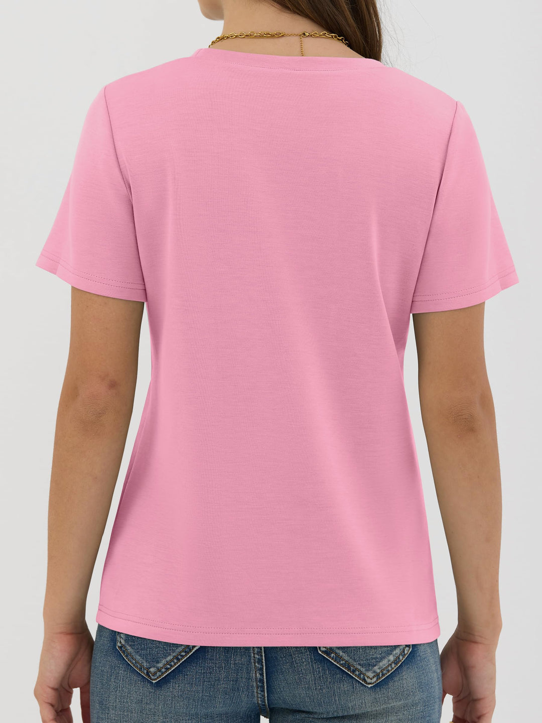 ANRABESS Summer T Shirts for Women, Round Neck Short Sleeve Tops for Women 2026 WrinkleFree Comfy Tshirt Basic Tee Casual Workout Tops Vacation Outfits