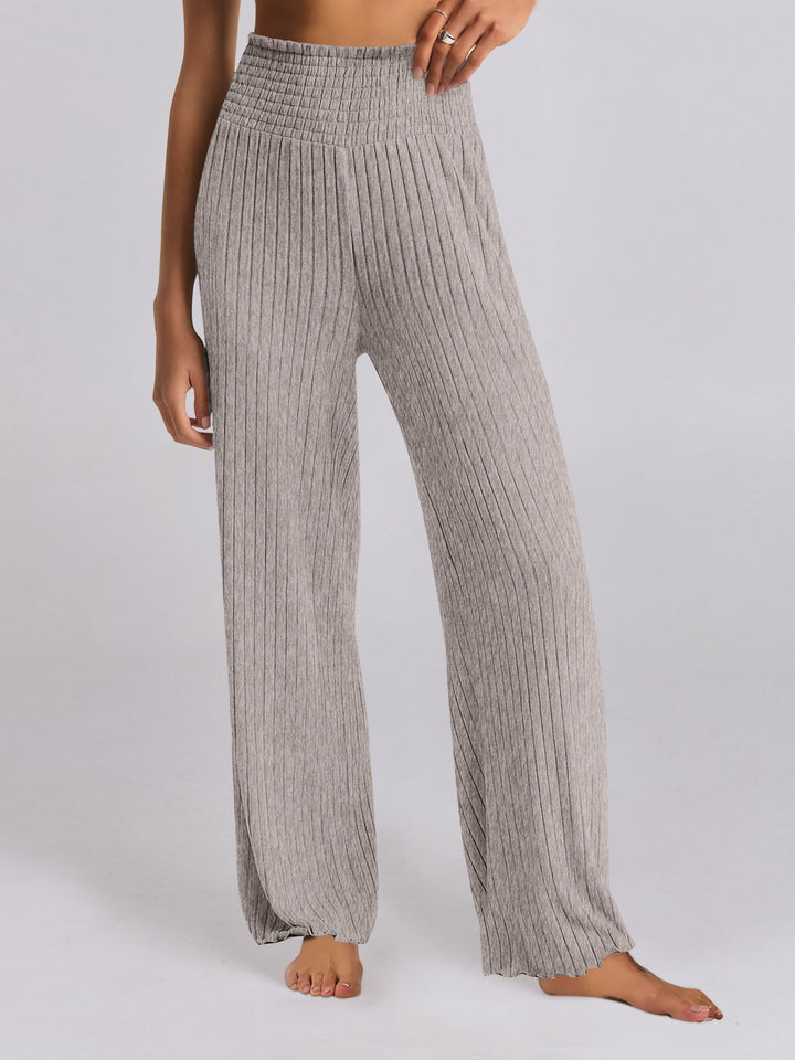 ANRABESS Women 2 Piece Lounge Pajamas Sets Casual Ribbed Knit Long Sleeve Top Pants Matching Set 2026 Fall Outfits Clothes