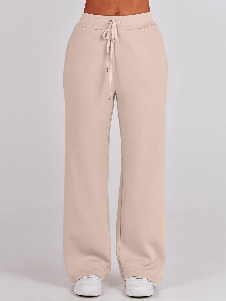 ANRABESS 2 Piece Outfits for Women Half Zip Sweatshirt & Wide Leg Pants Airport Travel Lounge Matching Fall Winter Sets Sweatsuits Clothing