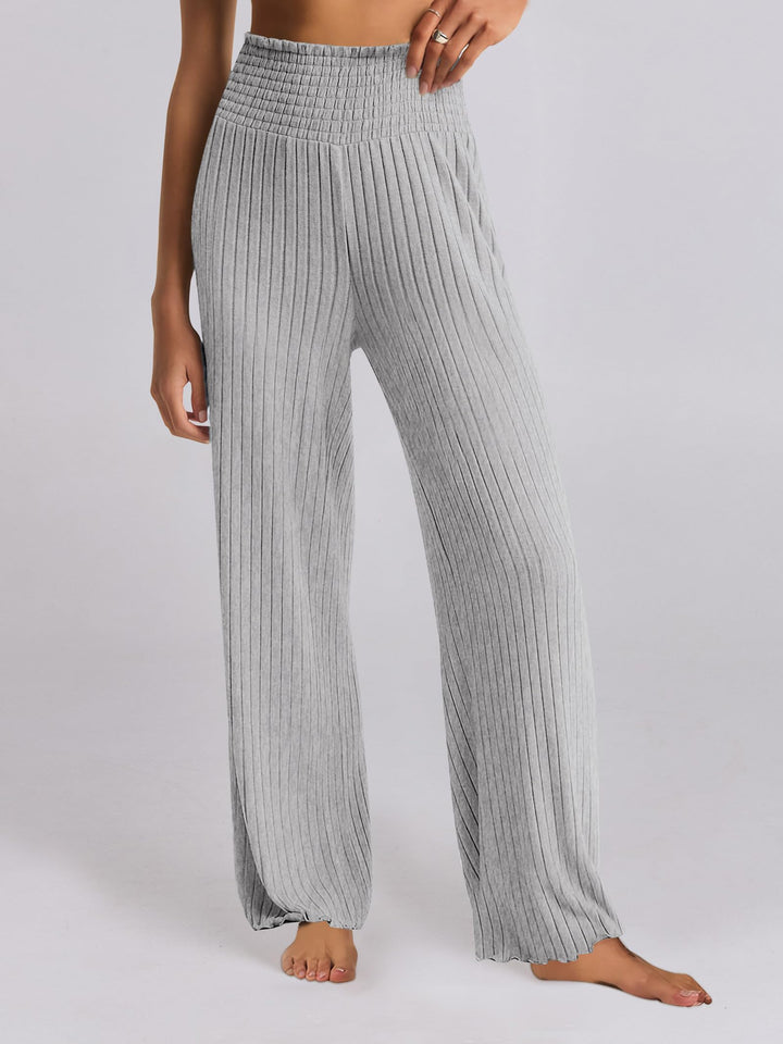 ANRABESS Women 2 Piece Lounge Pajamas Sets Casual Ribbed Knit Long Sleeve Top Pants Matching Set 2026 Fall Outfits Clothes