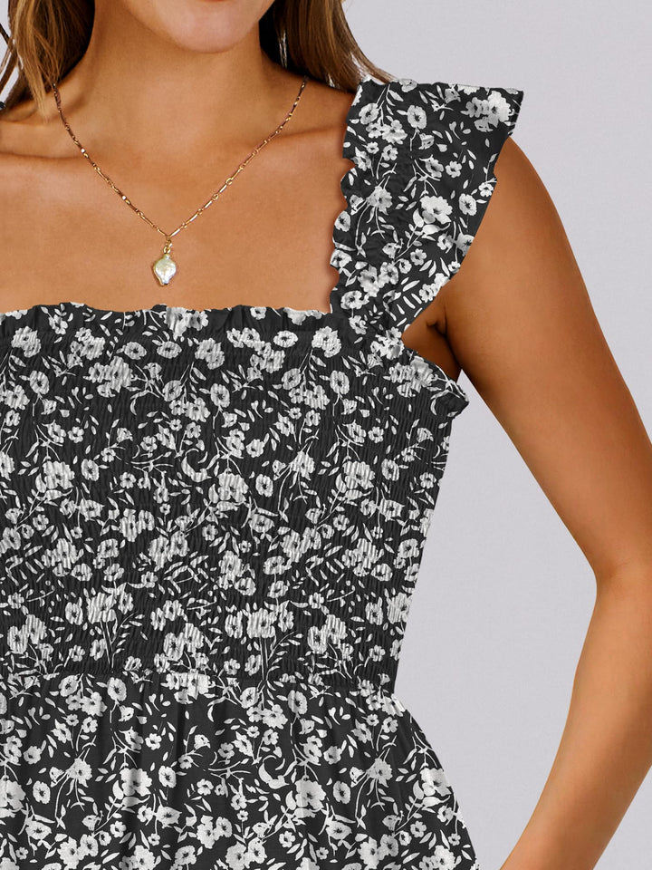 ANRABESS Boho Sleeveless Square Neck Beach Dress