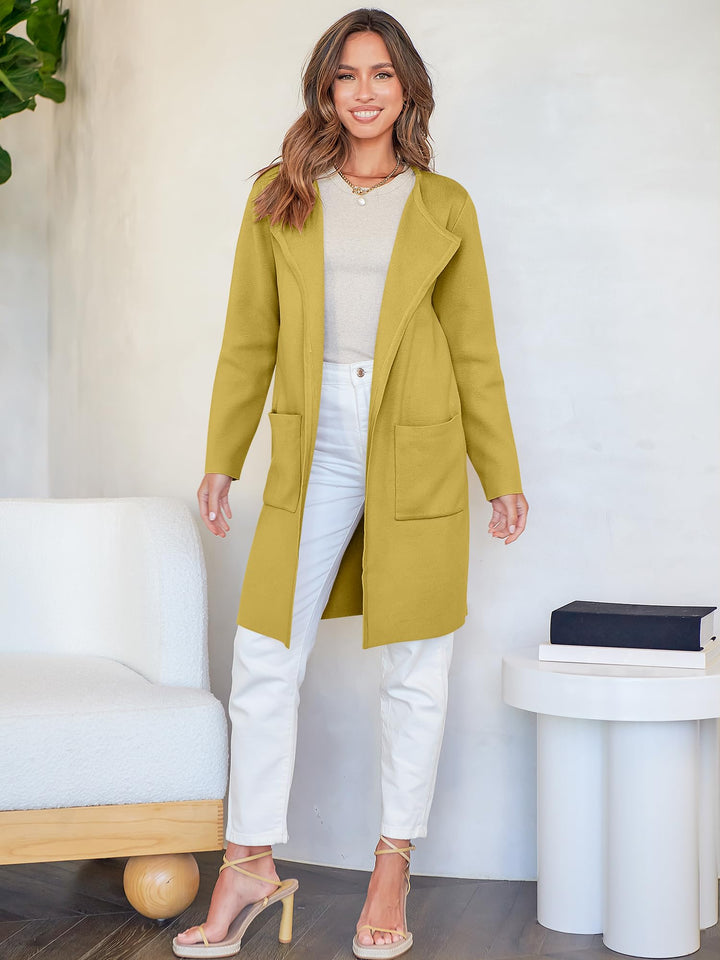 ANRABESS Womens Cardigan Sweater Open Front Knit Long Coatigan Dressy Casual Jacket Coat 2026 Fall Outfits Classy Clothes