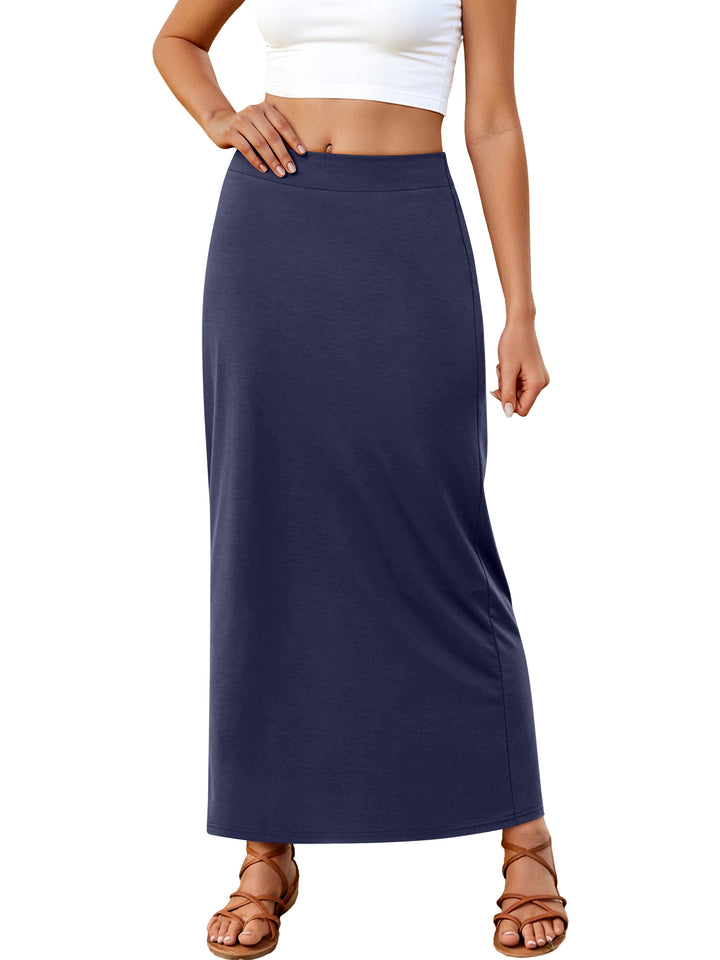 ANRABESS Maxi Skirts for Women Summer Casual Elastic Waisted Ankle Length Flowy Swing 2026 Spring Long Skirt