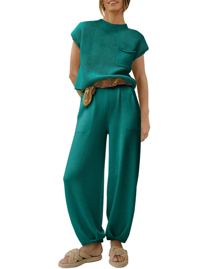 ANRABESS Women's Knit Sweater and Pants Lounge Set