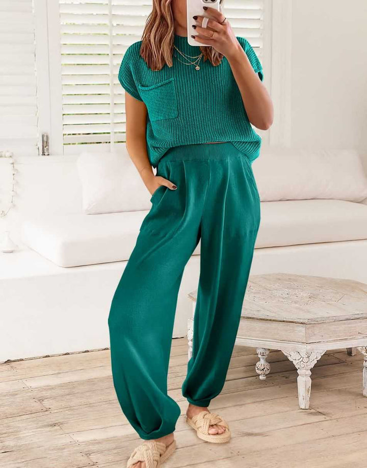 ANRABESS Women's Knit Sweater and Pants Lounge Set