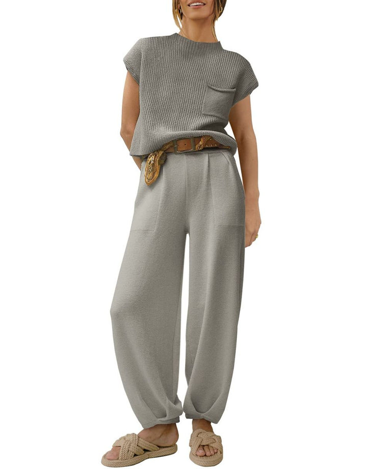 ANRABESS Women's Knit Sweater and Pants Lounge Set