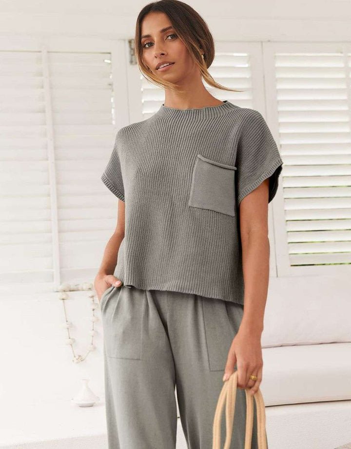ANRABESS Women's Knit Sweater and Pants Lounge Set